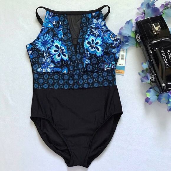 Swim Solutions NWT Tummy Control One Piece Swimwear Women 12 - Picture 2 of 12